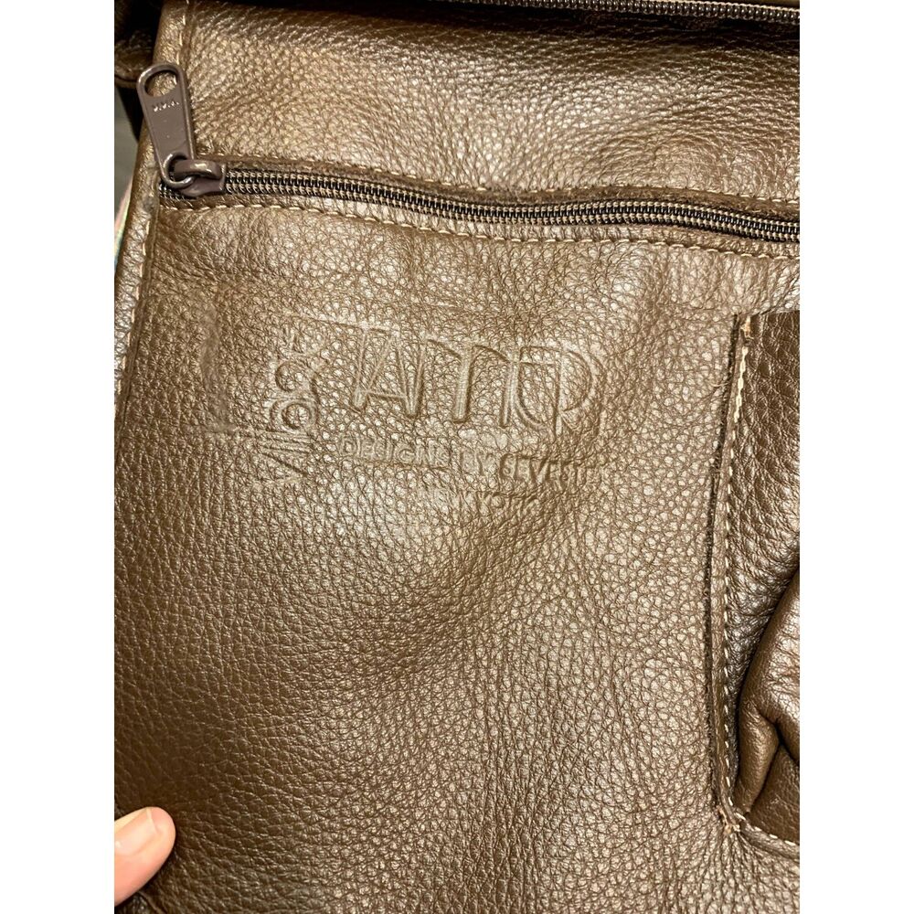 Vtg Village Tannery by Sevestet New York Chocolate Brown Leather Crossbody Bag - Picture 5 of 11